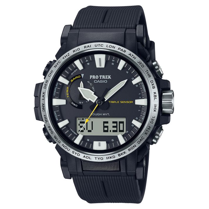 G-shock/vlc Distribution PRW611A Casio Pro Trek Black Size 145-215mm Features Digital Compass