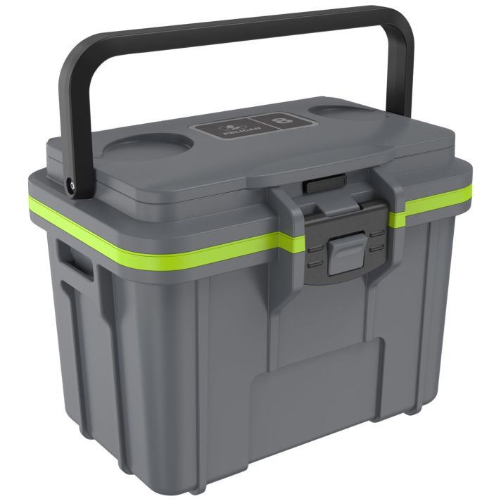 PELICAN 8Q-1-DKGRYEGRN 8QT ELITE COOLER GRY/GRN