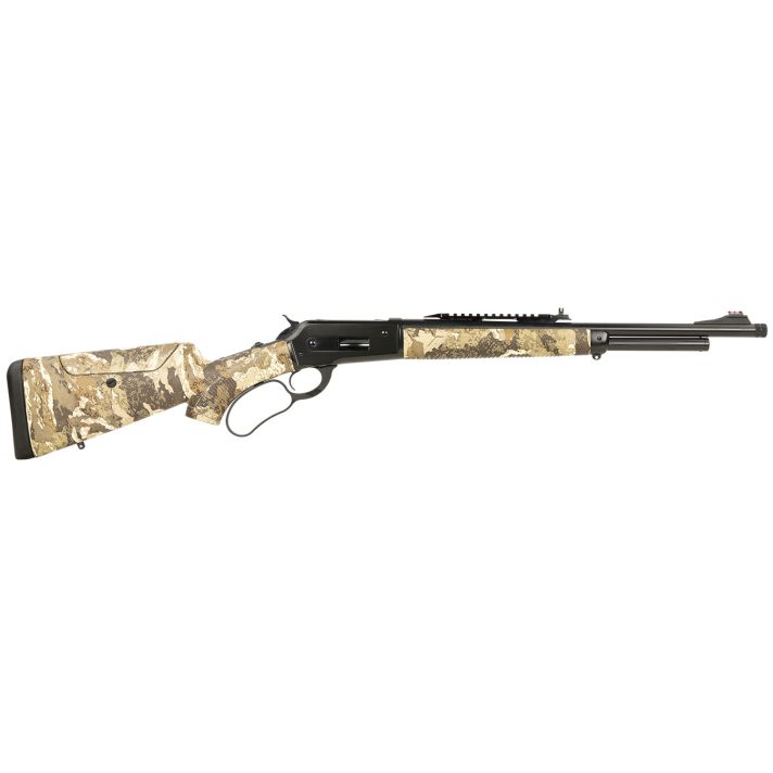 Taylors & Company 210317 1886 Journey 45-70 Gov 5+1 19" Threaded, Black Cerakote Barrel/Rec, Camo Furniture, Adj. Cheekrest Stock, Fiber Optic Sight with Optic Mount, Scope Mount