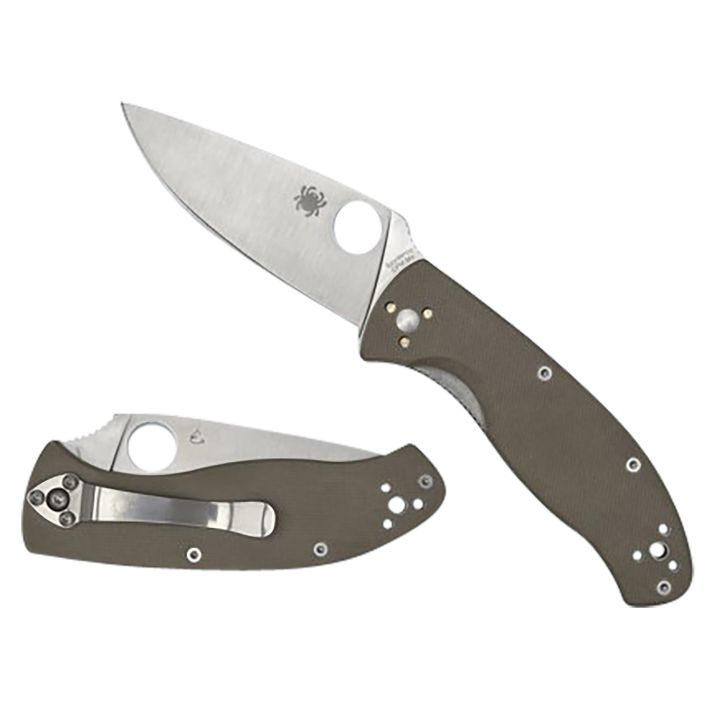 Spyderco C122GBNM4PS Tenacious3.35" Folding Part Serrated CPM M4 Blade/Brown Textured G10 Handle Includes Pocket Clip