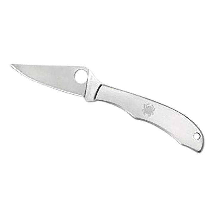 Spyderco C137P Honeybee1.63" Folding Plain Satin 3Cr13MoV SS Blade/ Satin Stainless Steel Handle