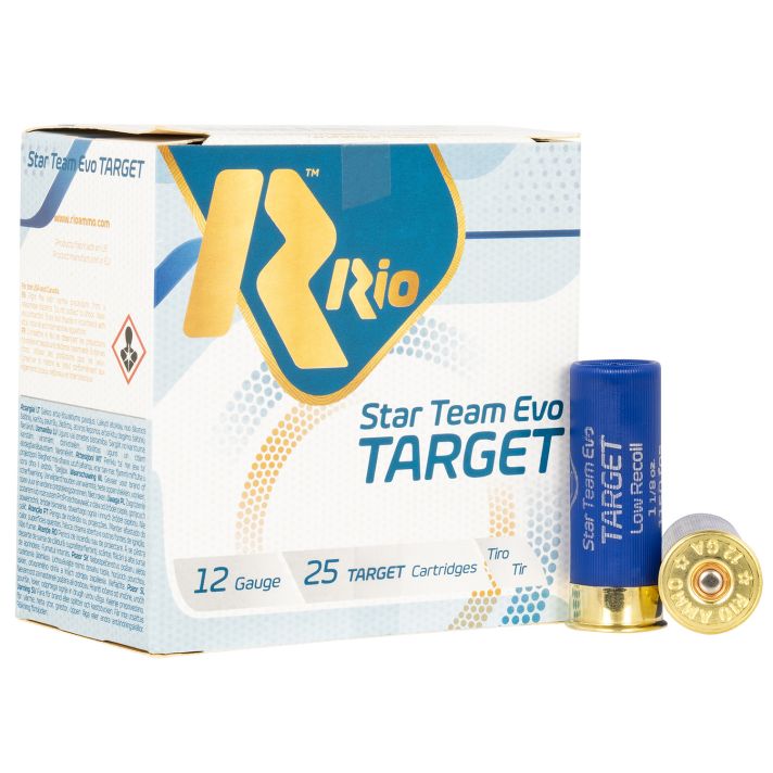 Rio Ammunition STT32LR75 Team Target12Gauge 2.75" 1 1/8oz 7.5Shot 25 Per Box/10 Case