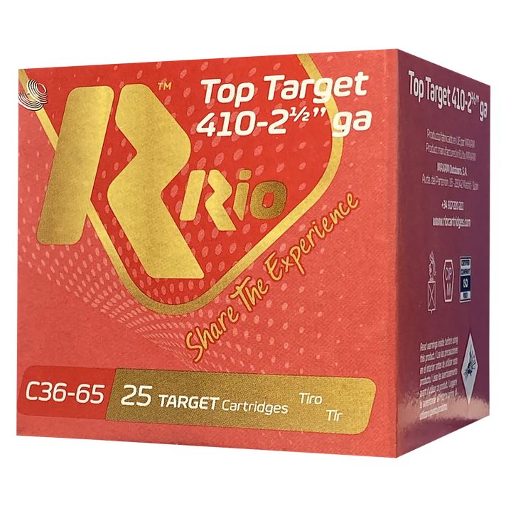 Rio Ammunition RC3675 Top Target410 Gauge 2.50" 1/2 oz 7.5 Shot 25 Per Box/10 Case