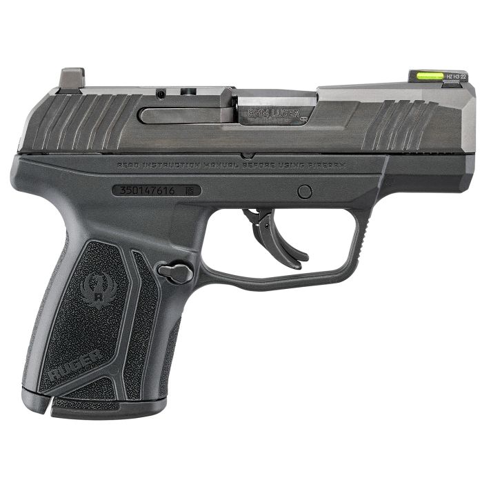 Ruger 3518 Max-9 *CA Compliant Compact Frame 9mm Luger 10+1 3.20" Black Oxide Stainless Steel Barrel, Black Oxide Serrated Steel Slide, Black Polymer Frame, Black Nylon Grip