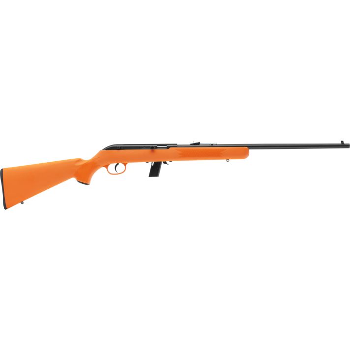 Savage Arms 40220 64 F Full Size 22 LR 10+1 21" Matte Black Carbon Steel Barrel, Matte Black Grooved Carbon Steel Receiver, Orange Fixed Synthetic Stock, Right Hand