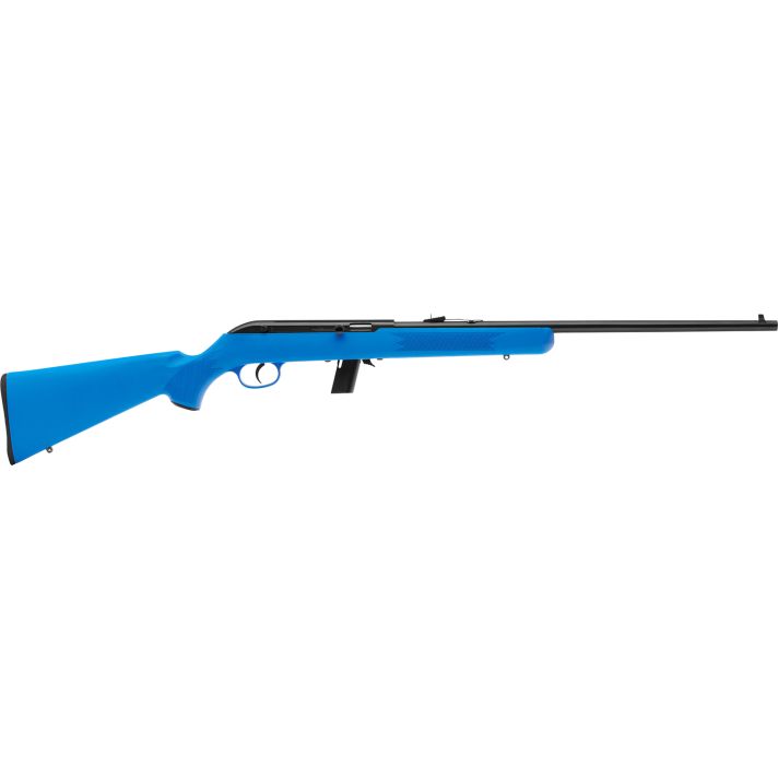 Savage Arms 40217 64 F Full Size 22 LR 10+1 21" Matte Black Carbon Steel Barrel, Matte Black Grooved Carbon Steel Receiver, Blue Fixed Synthetic Stock, Right Hand