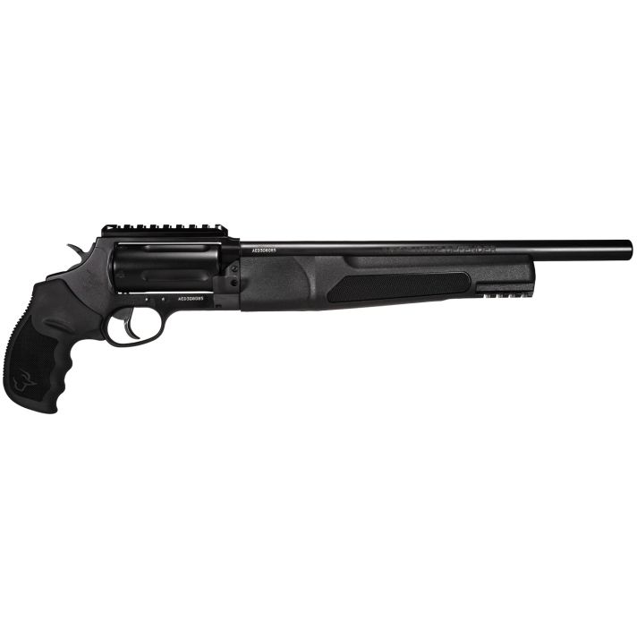 Taurus 2JHD441013MAG Judge Home Defender Medium Frame 45 Colt (LC)/410 Mag 5rd, 13" Matte Black Steel Barrel, Cylinder & Frame w/Picatinny Rail, Black Rubber Grip, Exposed Hammer
