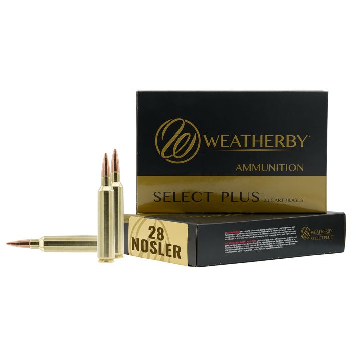 Weatherby F28NOS150SCO Select Plus28Nosler 150gr Swift Scirocco 20 Per Box/10 Case