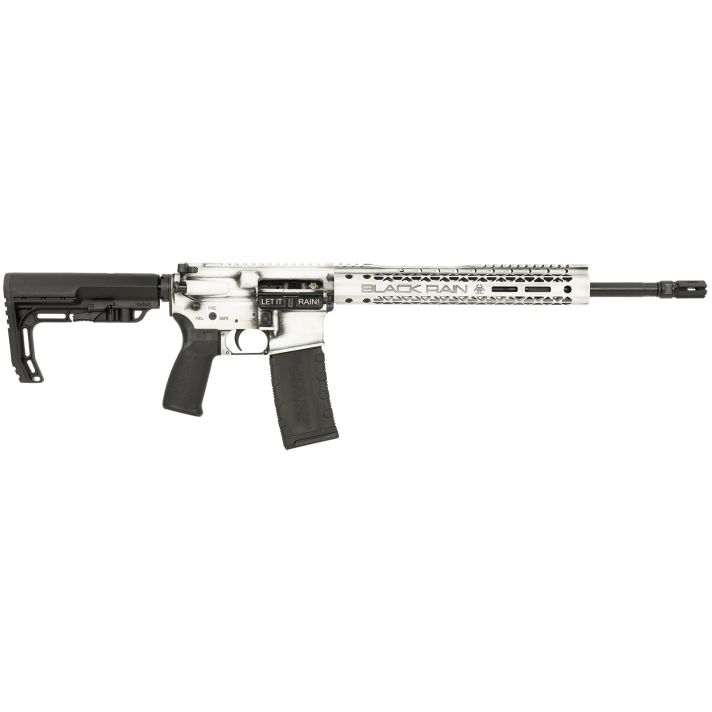 Black Rain Ordnance BROFUSIONWB Spec15 Fusion 5.56x45mm NATO 30+1 16", White Battleworn, 12" M-LOK, MFT EPG16 Grip/Minimalist Stock