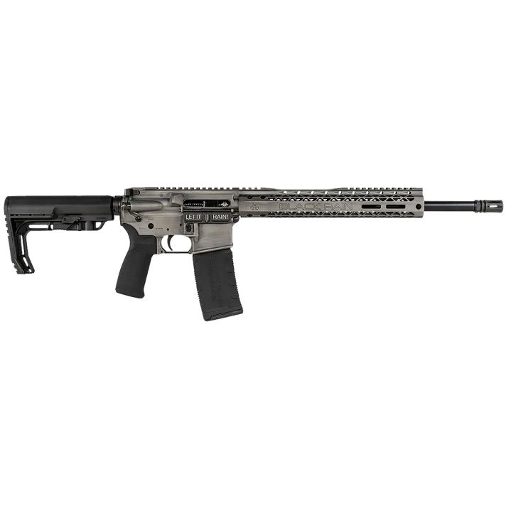 Black Rain Ordnance BROFUSIONTB Spec15 Fusion 5.56x45mm NATO 30+1 16", Titanium Battleworn, 12" M-LOK, MFT EPG16 Grip/Minimalist Stock