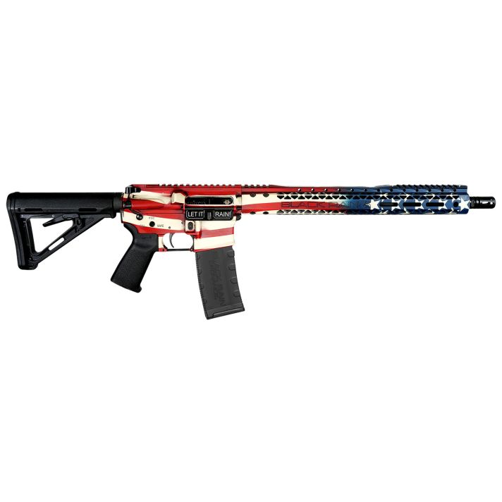 Black Rain Ordnance BROPATAMERICA Spec 15+ Patriot 5.56x45mm NATO 30+1 16", American Flag, 15" Slim M-LOK, Magpul Grip/Carbine Stock