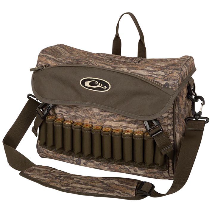 Drake Waterfowl DA1040006 Shoulder Bag 2.0 Mossy Oak Bottomland, 6 Storage Pockets, Exterior Storage & Shell Loops, Choke Tube Sleeves, Adj. Shoulder Strap