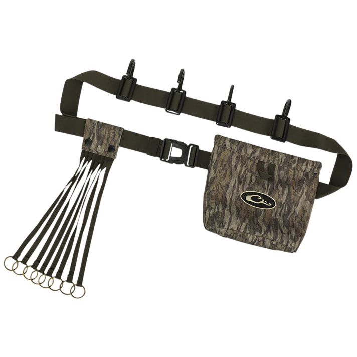 Drake Waterfowl DA2200006 Ultimate Timber StrapMossy Oak Bottomland 72" Adj. Strap 4 Hooks/8 Slip Ring Game Straps Shell Pouch