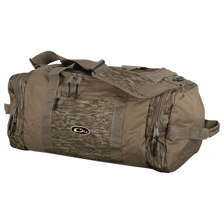 Drake Waterfowl DB36510062 Duffle BagMedium Mossy Oak Bottomland Polyester, 3 Exterior Pockets, Adj. Shoulder Strap