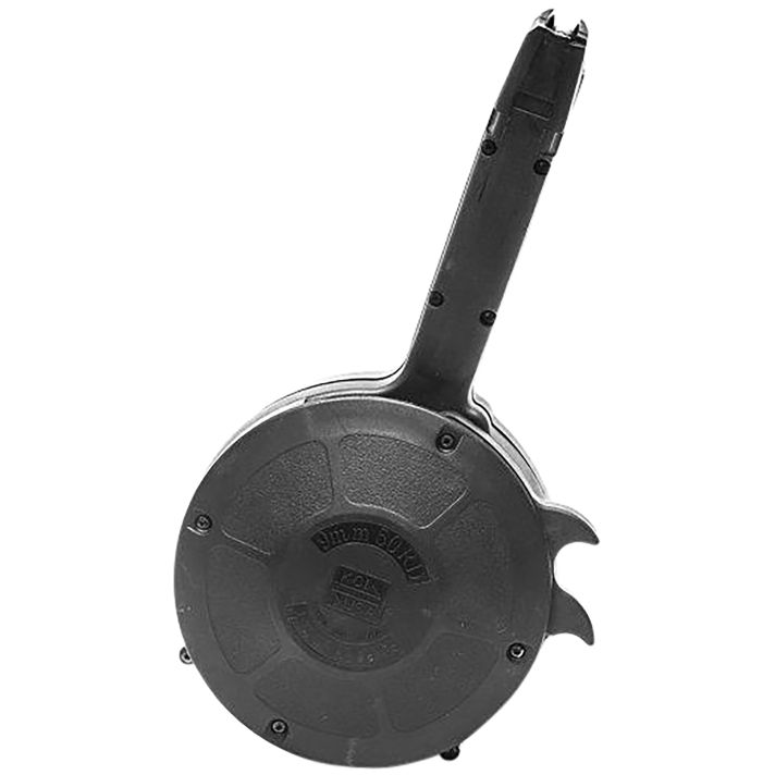 Kci Usa Inc KCIMZ027 Glock50rd Drum 9mm Luger Black Polymer Fits Double Stack Glock