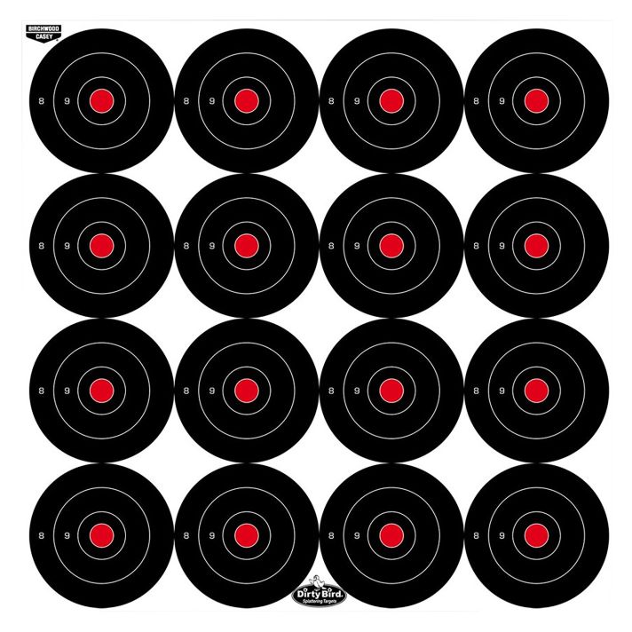 Birchwood Casey 35309 Dirty Bird3" Bullseye Tagboard Hanging Black/White 12 PK