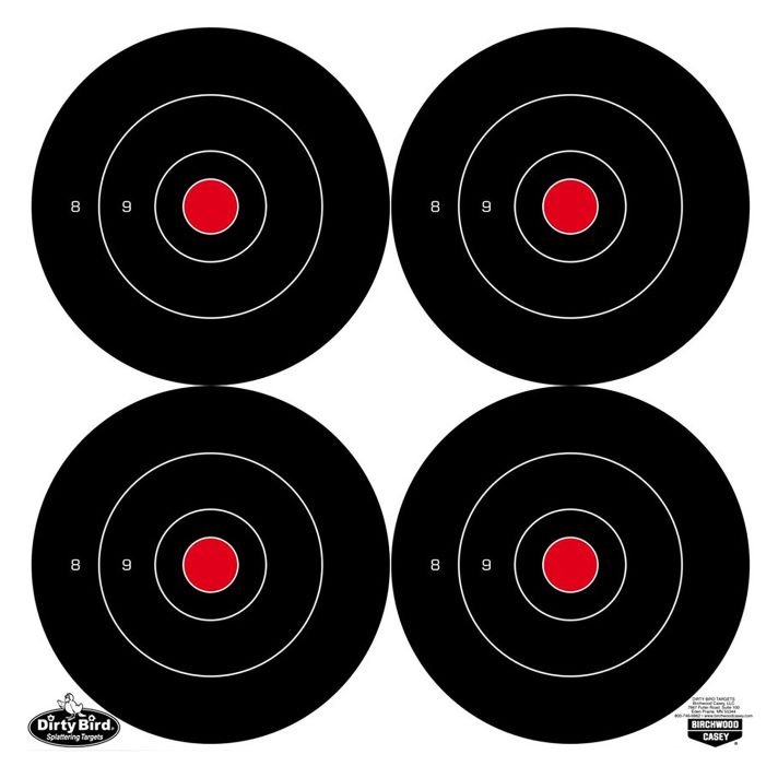 Birchwood Casey 35504 Dirty Bird5.50" Bullseye Tagboard Hanging Black/White 12 PK
