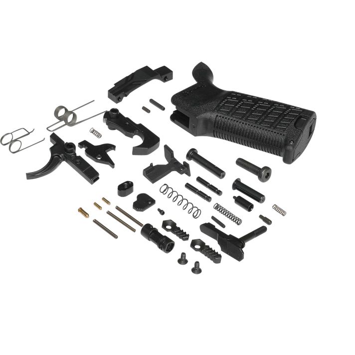 CMMG S5CA642 Zeroed Lower Parts Kit Black Grip, Ambi Safety & Mag Catch, Mil-Spec Trigger, Fits AR-Platform/Mk4