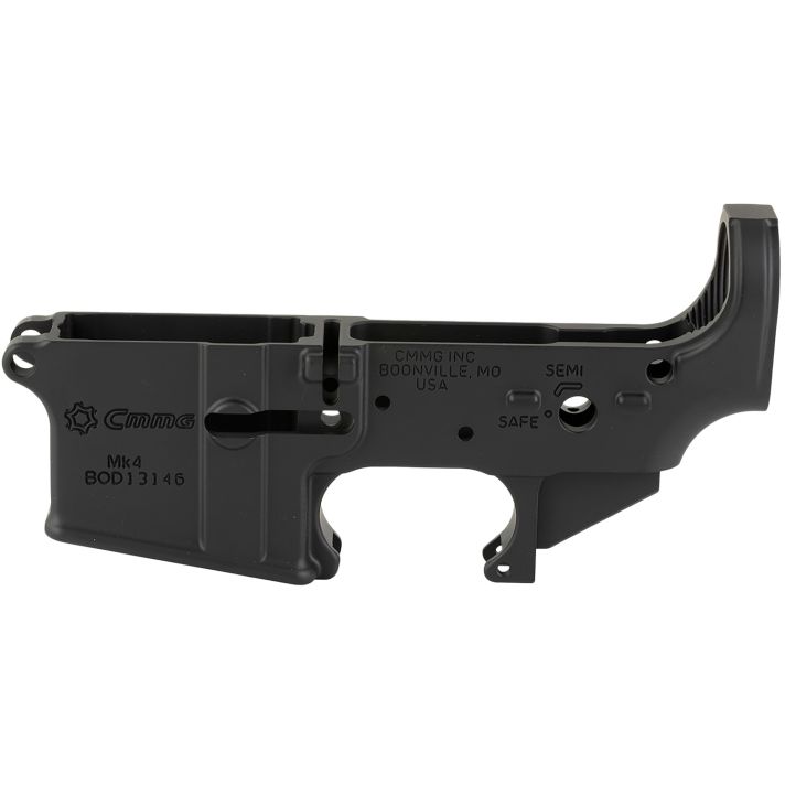 CMMG 55CA102AB Mk4 Lower Receiver Stripped, Armor Black Cerakote, Fits AR-15