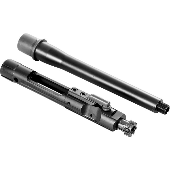 CMMG 99D517A Replacement Barrel Kit with Bolt Carrier Group, 9mm Luger 8" Threaded, Black, Radial Delayed Blowback, Fits AR-Platform