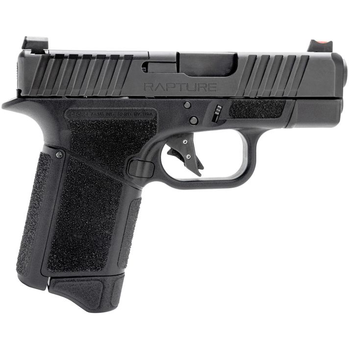 Gforce Arms GF932512 RaptureSub-Compact 9mm Luger 12+1 3.25" Black Steel Barrel, Black Optic Cut/Serrated Slide, Polymer Frame, Black Textured Grip