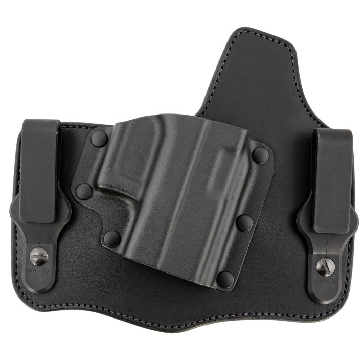 Galco KT800RB KingTuk Deluxe IWB Black Kydex/Leather Fits Glock 43, UniClip, Right Hand