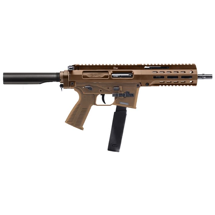 B&T Firearms BT500167ABCT SPC1010mm Auto 30+1 8.90", Coyote Brown, Buffer Tube Brace, Polymer Grip, Tri-Lug Adapter (Glock Mag Compatible)
