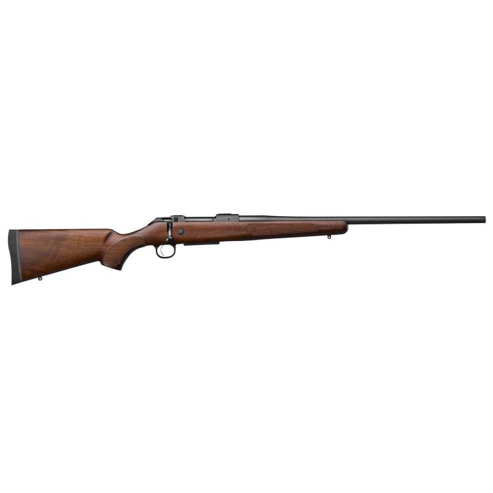 CZ-USA 07713 CZ 600 American ST2 6.5 Creedmoor 5+1 24" Threaded, Black Barrel/Rec, Walnut Stock, Adj. Trigger