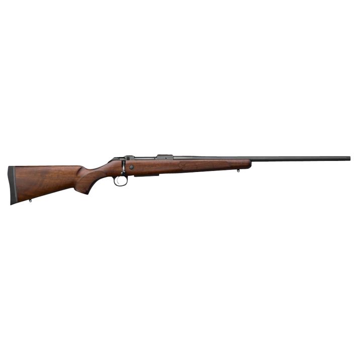 CZ-USA 07711 CZ 600 American ST2 243 Win 5+1 20" Threaded, Black Barrel/Rec, Walnut Stock, Adj. Trigger