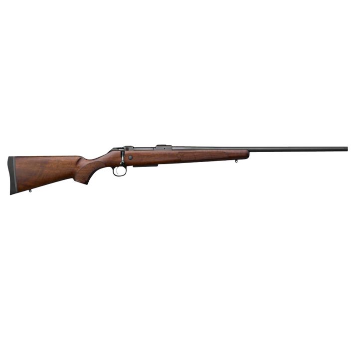 CZ-USA 07701 CZ 600 American ST1 223 Rem 5+1 24" Threaded, Black Barrel/Rec, Grade A Dark Walnut Stock, Adj. Trigger