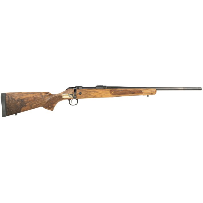 CZ-USA 07726 CZ 600 American ST3 30-06 Springfield 3+1 24" Threaded, Black Barrel/Rec, Grade A Dark Walnut Stock, Adj. Trigger