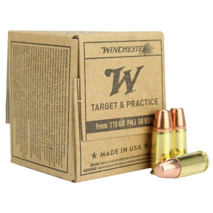Winchester Ammo SG9W50 USA9mmLuger 115gr Full Metal Jacket 50 Per Box/20 Case