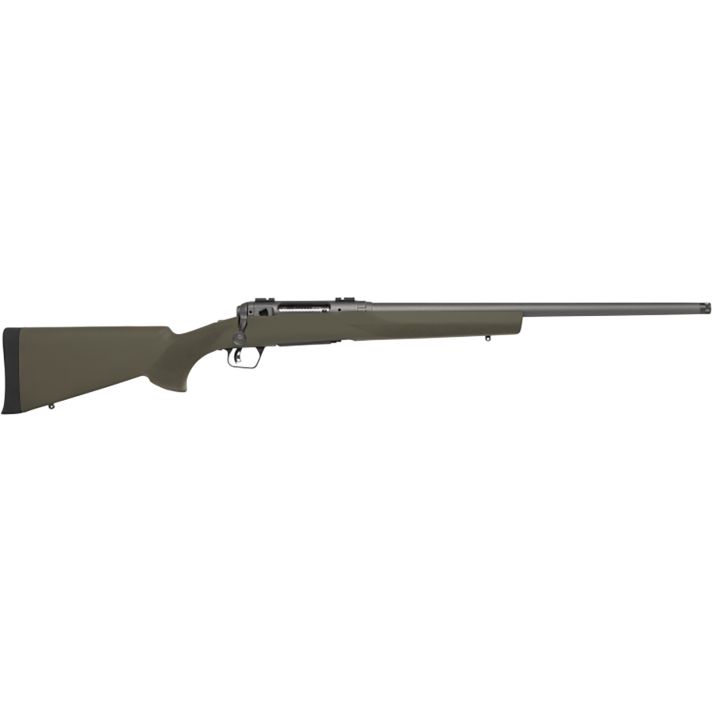 Savage Arms 58036 110 Trail Hunter 400 Legend 4+1 20" Threaded/Medium Heavy Profile, Tungsten Gray Cerakote Barrel/Rec, OD Green Hogue Overmold Stock, Adj. AccuTrigger, Weaver Base