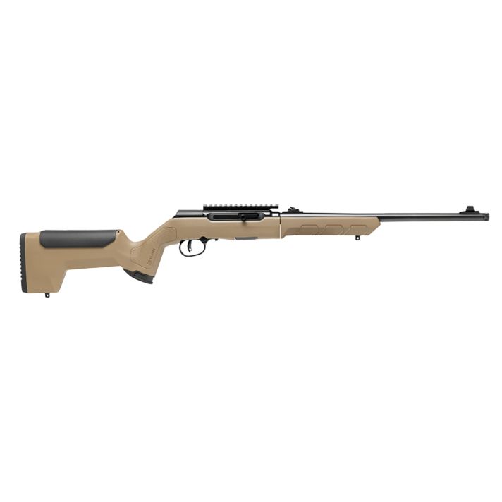 Savage Arms 47262 A22 Takedown Full Size 22 LR 10+1 18" High Luster Button Rifled Barrel, High Luster Drilled & Tapped Carbon Steel Receiver, Flat Dark Earth Takedown Synthetic Stock, Right Hand