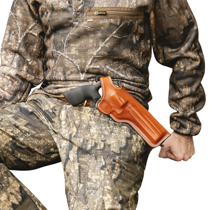 DeSantis Gunhide 016TC34Z0 Dual Angle HunterOWB Tan Leather Belt Slide Fits S&W L Frame 4" Right Hand