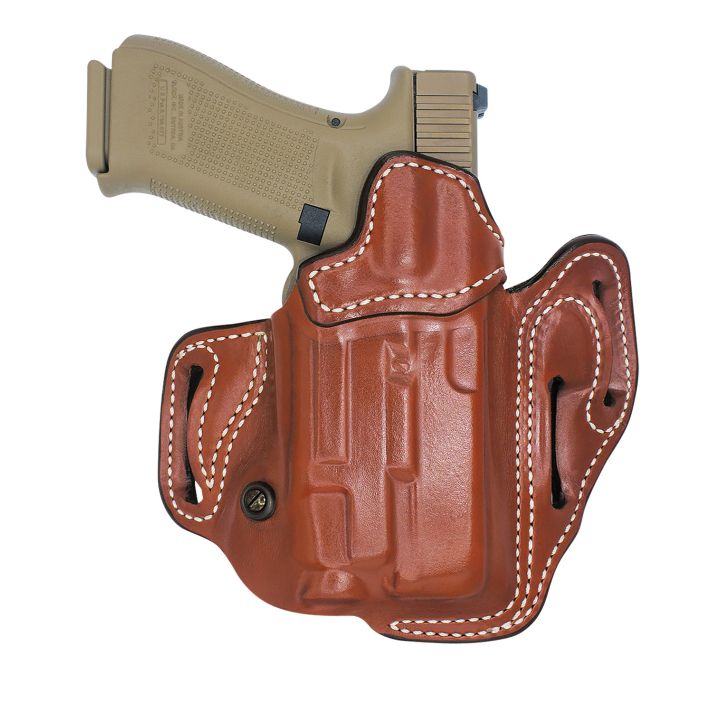DeSantis Gunhide 201TA6VZ0 Vengeance ScabbardOWB Tan Leather Fits Glock 19/19x/19 Gen 5/23/32/45, Belt Slide Mount, Right Hand