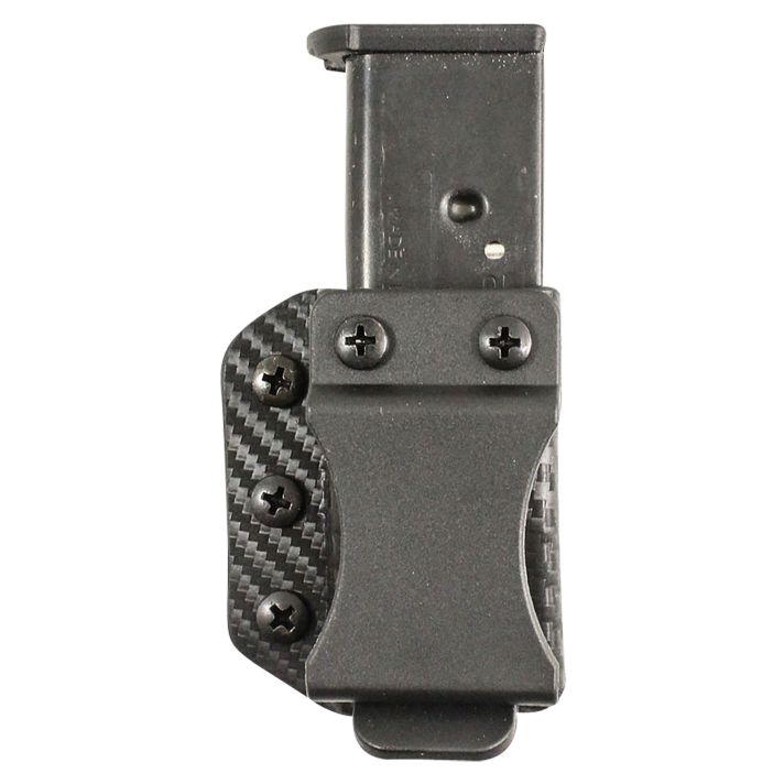 DeSantis Gunhide A100KJJJZ Persuader Mag PouchDouble Stack IWB/OWB Black Kydex Belt Clip Ambidextrous