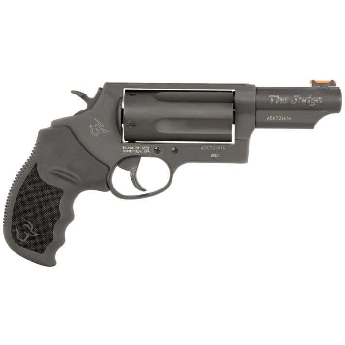 Taurus 24410P31T Judge T.O.R.O. Compact Frame 45 Colt (Long Colt)/410 Gauge 5 3" Matte Black Oxide Steel Barrel, Cylinder & Steel Frame, Black Rubber Grip, Transfer Bar Safety, Exposed Hammer