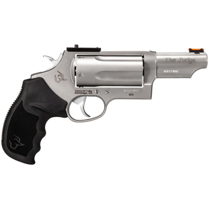 Taurus 24410P39MAG Judge T.O.R.O Magnum Compact Frame 45 Colt (Long Colt)/410 Gauge 5rd 3" Matte Stainless Steel Barrel, Cylinder & Frame, Black Rubber Grip, Transfer Bar Safety, Exposed Hammer