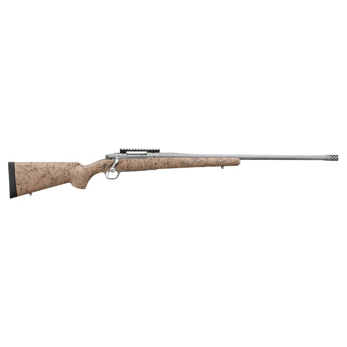 Ruger 57154 Hawkeye FTW Hunter Full Size 308 Win 4+1 22" Matte Stainless Steel Threaded Barrel, Picatinny Rail Stainless Steel Receiver, Speckled Tan/Black HS Precision Synthetic Stock