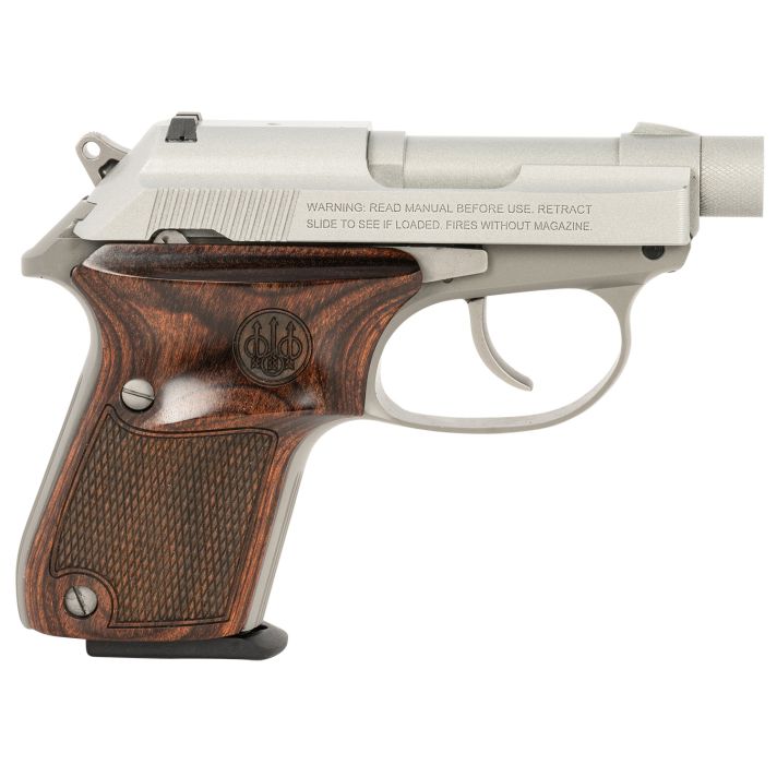 Beretta USA SPEC0721A Tomcat Ghost Buster Micro-Compact Frame 32 ACP 7+1, 2.90" Stainless Threaded Steel Tip-Up Barrel, Cerakote Stainless Serrated Steel Slide, Cerakote Aluminum Frame