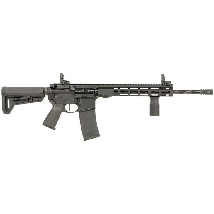 Maxim Defense MXM49737 MD15 L 5.56x45mm NATO 30+1 16" Fluted Barrel, Black, M-LOK Handguard, Magpul Furniture, SL-K Stock, MBUS Sights, Blackout Defense Flat Trigger
