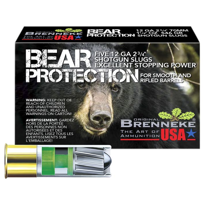 Brenneke SL122BP Bear Protection12Gauge 2.75" 1 1/4oz Slug Shot 5 Per Box/50 Case