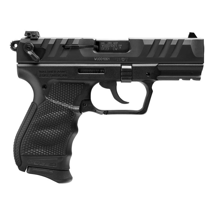 Walther Arms 5050508 PD380Carry Frame 380 ACP 9+1 3.70" Black Stainless Steel Barrel, Black Serrated Steel Slide, Black Polymer Frame w/Picatinny Rail, Textured Wraparound Grip