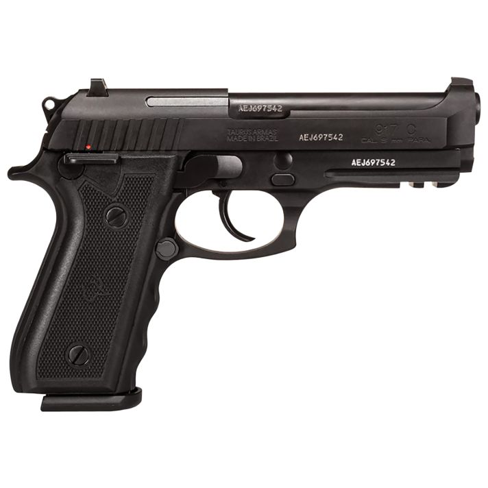 Taurus 1-917C41 917CFull Size Frame 9mm Luger 18+1 4.30" Matte Black Steel Barrel, Serrated Steel Slide, Black Anodized Aluminum Frame w/Beavertail & Picatinny Rail, Black Target Grip, Ambidextrous
