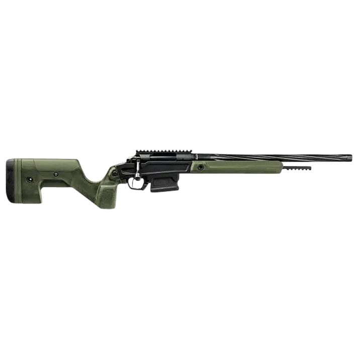 Stag Arms SABR01030001 Pursuit308 Win 5+1 18" Threaded/Fluted Sporter, Black Cerakote Barrel/Rec, OD Green OEM Hybrid Hunter Stock, TriggerTech Trigger, 20 MOA Scope Mount