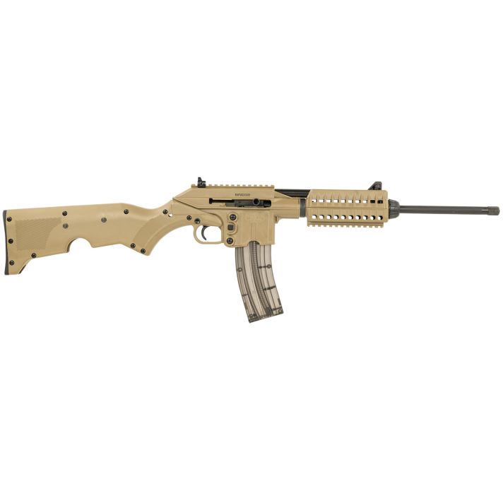 Kel-Tec SU22CATAN SU22Full Size 22 LR 26+1 16.10" Black Threaded Barrel, Tan Picatinny Rail Polymer Receiver, Tan Synthetic w/Storage Compartment Stock