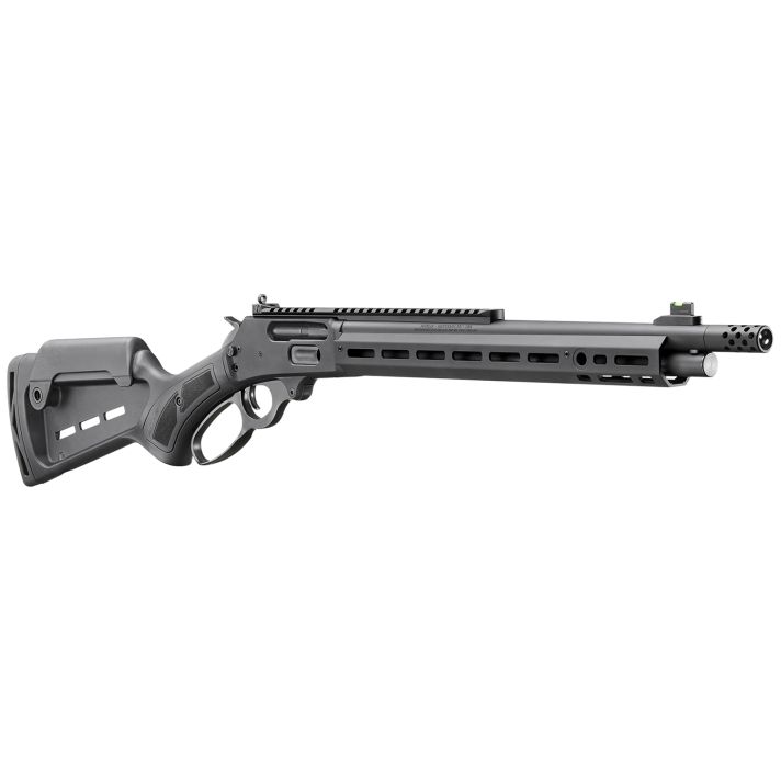 Marlin 70901 1895 Dark 45-70 Gov 5+1 16.17" Threaded, Black, M-Lok Handguard, Synthetic Stock with Cheek Riser & M-Lok Slots, Muzzle Brake, Adj Ghost Ring/Fiber Optic Sights, Optics Mount