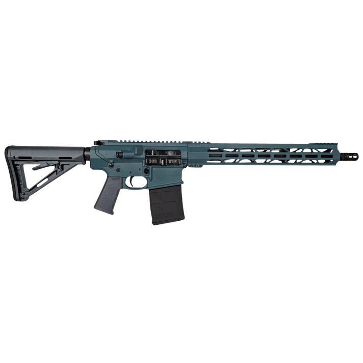 Diamondback DB1018C251 DB10308 Win 16" 20+1, Jesse James Civil Defense Blue Rec/15" M-Lok Handguard, OEM Carbon Lower, Magpul Carbine Stock & K Grip, A2 Flash Hider