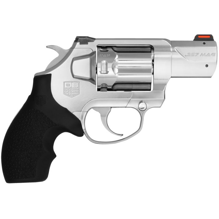 Diamondback DB0700S701 SDR357 Mag 6rd 2" Polished Stainless Steel Target Crown Barrel, Polished Stainless Steel Cylinder, Stainless Steel Frame, Black Rubber Grip
